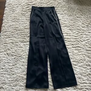 Wilfred satin dress pants with white pinstripe